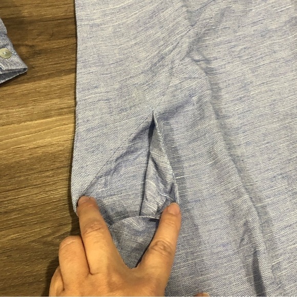 ZARA BASIC COLLECTION Blue Shirt Dress Women Size Xsmall - Picture 4 of 9